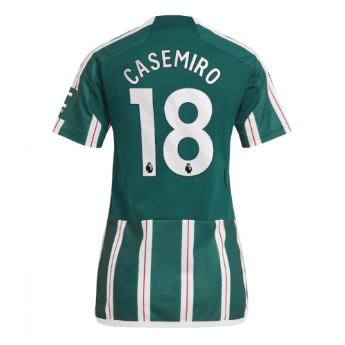 Echipament fotbal Manchester United Casemiro #18 Tricou Deplasare 2023-24 pentru femei maneca scurta